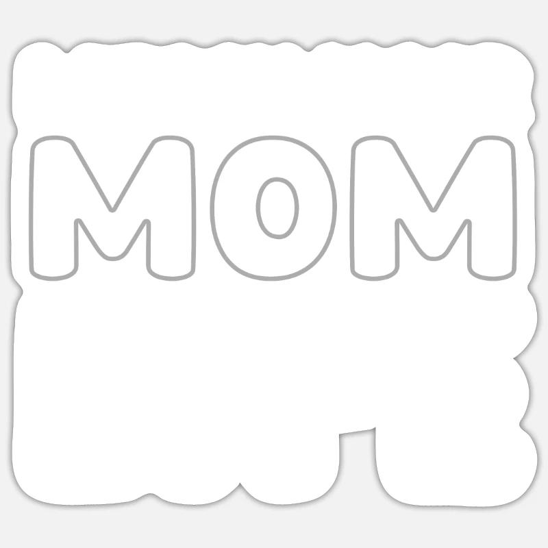 Mama Mutter Unordentliches Brötchen Mutterleben Sticker Größe S (10 x 10 cm)