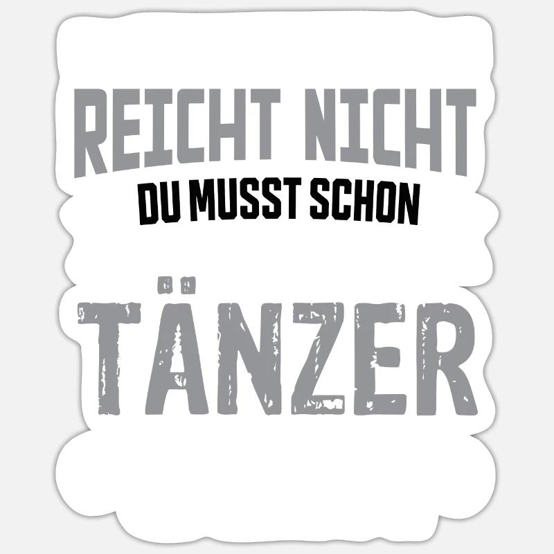 Tänzer - Sticker Größe S (10 x 10 cm) - Mattweiß