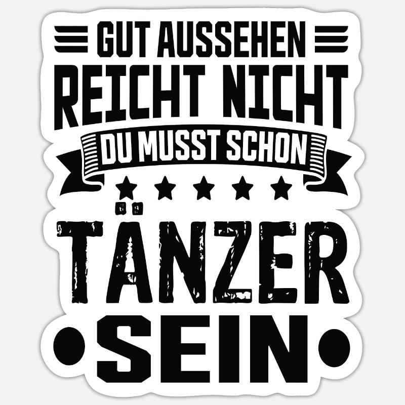 Danseur - Sticker taille S (10 x 10 cm) - blanc mat