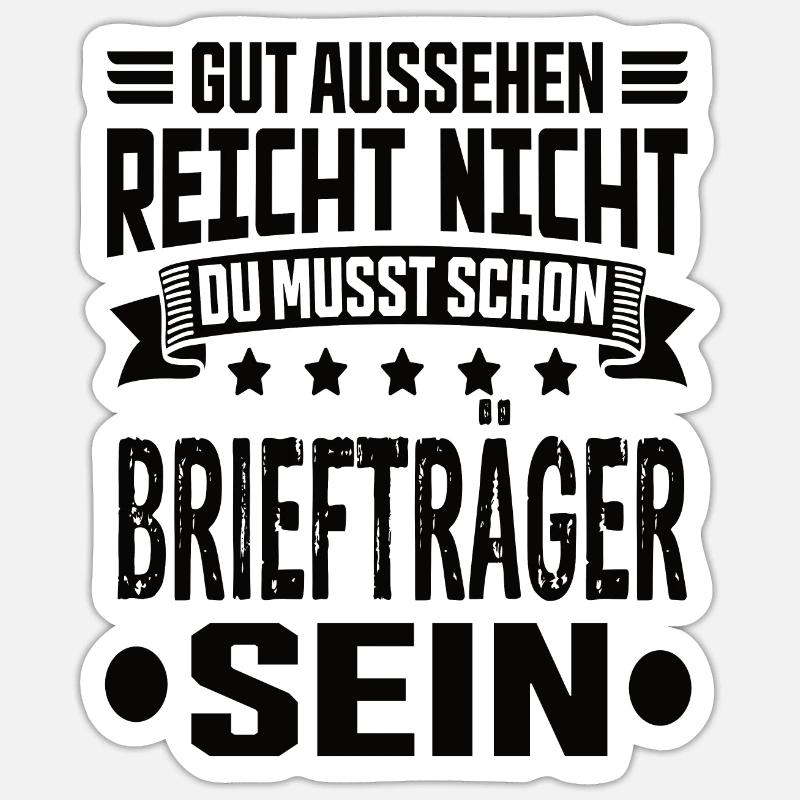 Postman - Sticker size S (10 x 10 cm) - white matte