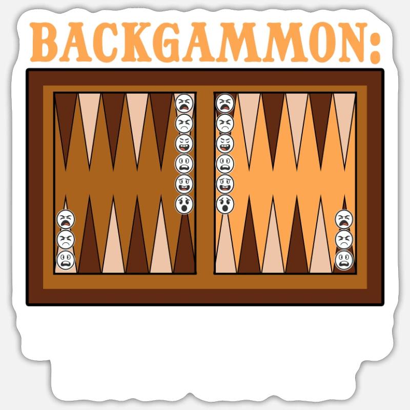 Funny Backgammon The Game Where Blots Get Hit Sticker size S (10 x 10 cm)