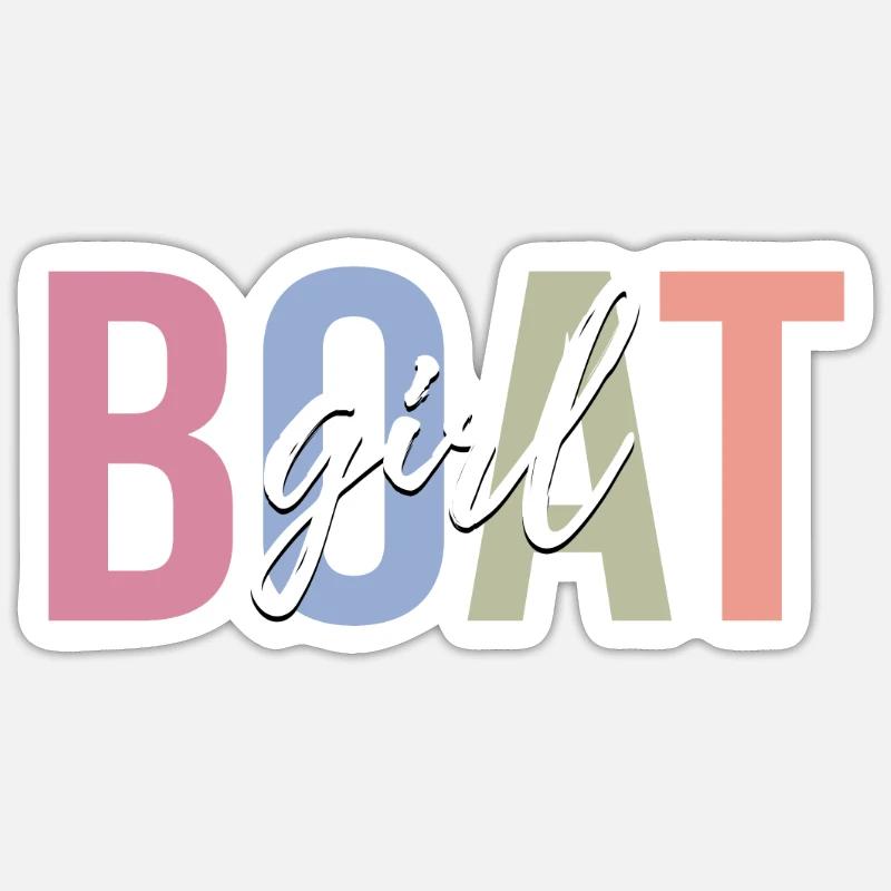 Bootfahren Bootfahrerin Sticker Größe S (10 x 10 cm)