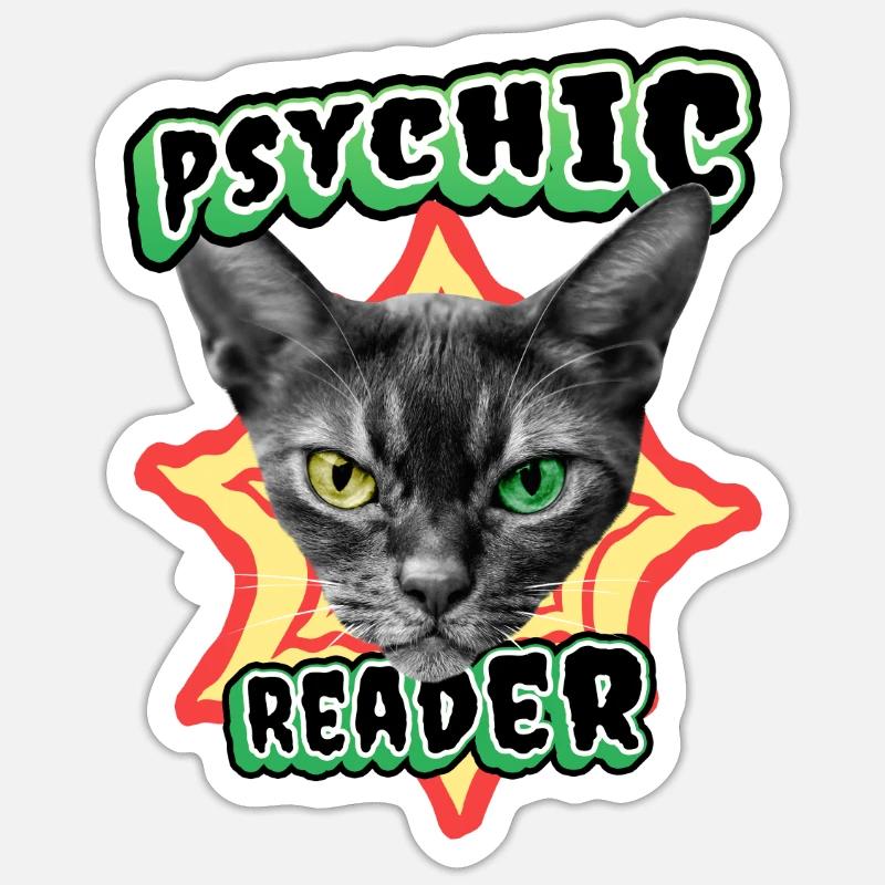 "Psychic-Reader" Gothic Occult Halloween Witch Sticker size S (10 x 10 cm)