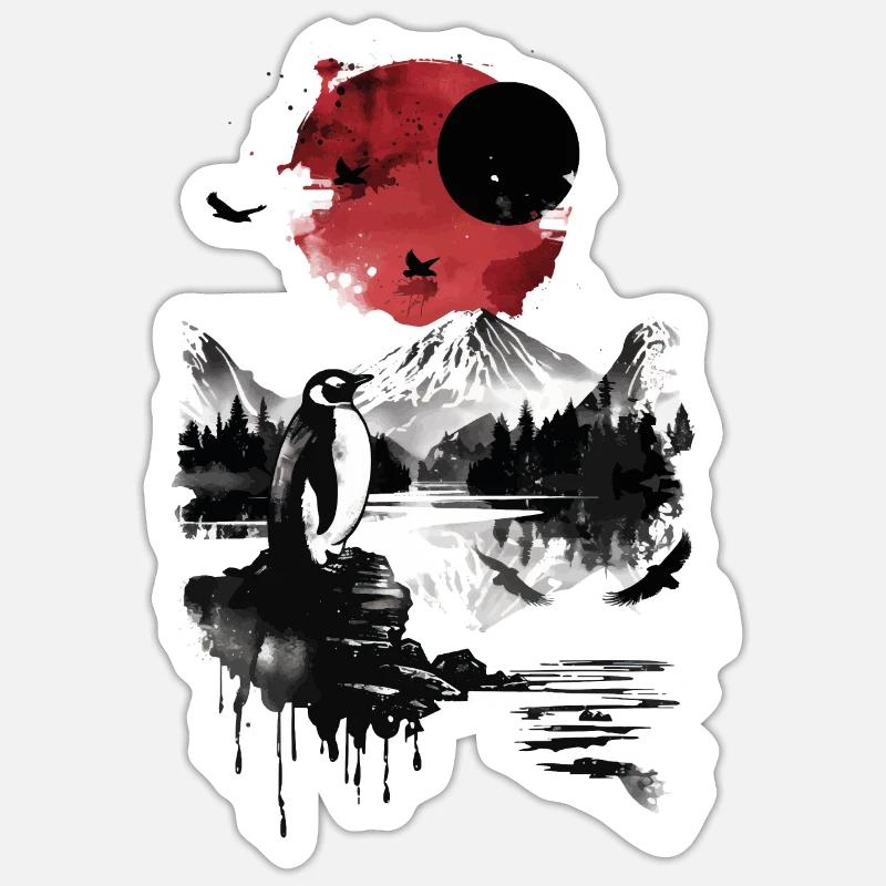 Penguin - Sticker size S (10 x 10 cm) - white matte