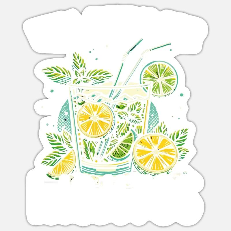 Will work for Mojitos Sticker Größe S (10 x 10 cm)