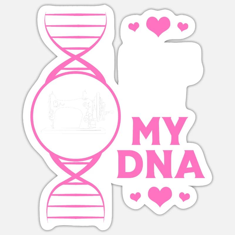 Sewing Machine Seamstress - Sticker size S (10 x 10 cm) - white matte