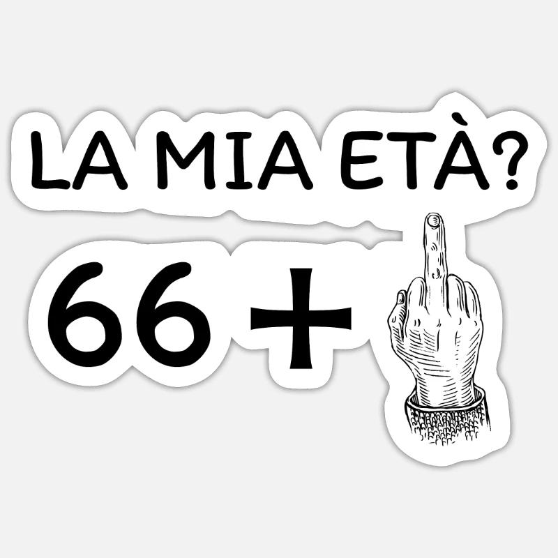 Mein Alter 67 - Sticker Größe S (10 x 10 cm) - Mattweiß