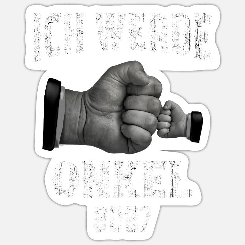 Ich werde Onkel 2027 - Sticker Größe S (10 x 10 cm) - Mattweiß