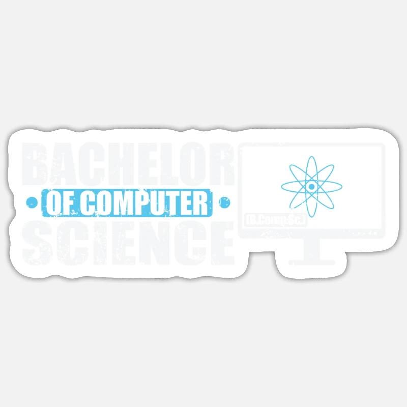 Bachelor of Computer Science Softwareentwicklung Sticker Größe S (10 x 10 cm)