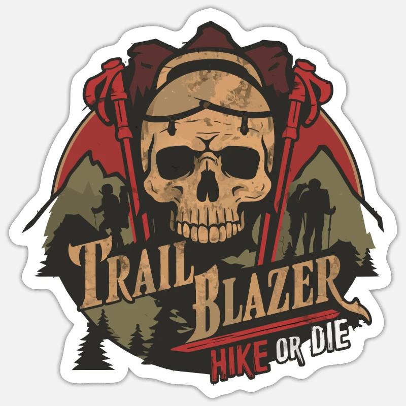 TRAIL BLAZER - Sticker taille S (10 x 10 cm) - blanc mat