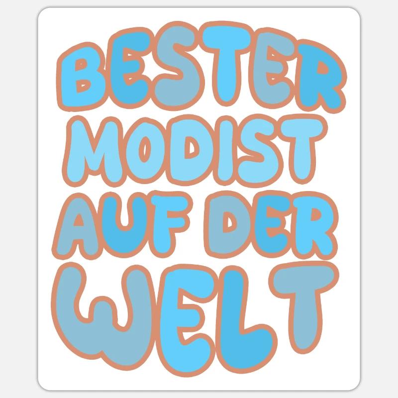 Berufung Modist - Sticker Größe S (10 x 10 cm) - Mattweiß