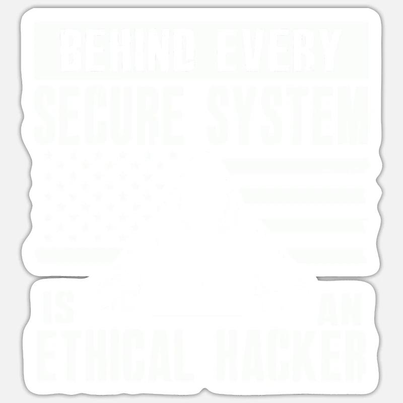 Ethical Hacker Cybersecurity Expertise - Sticker size S (10 x 10 cm) - white matte