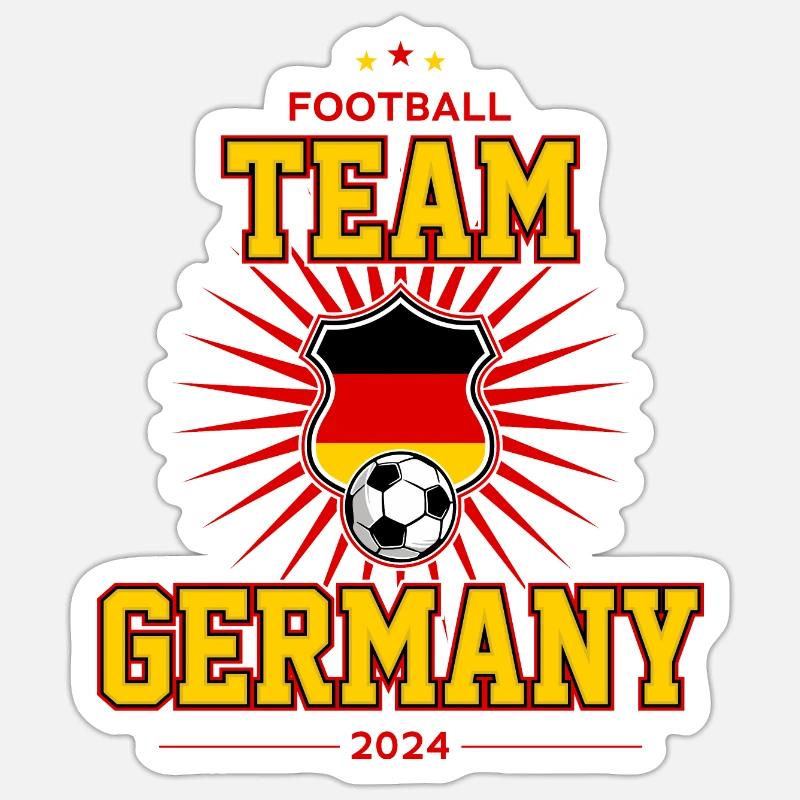 Team Germany - Sticker size S (10 x 10 cm) - white matte