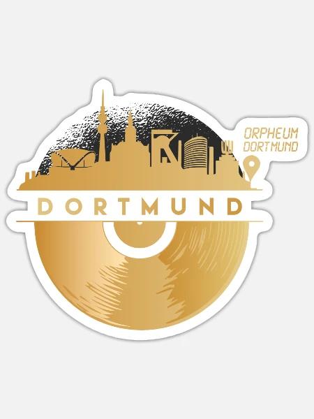 Dortmunder Discothek 80er 90er Musik - Sticker Größe S (10 x 10 cm) - Mattweiß