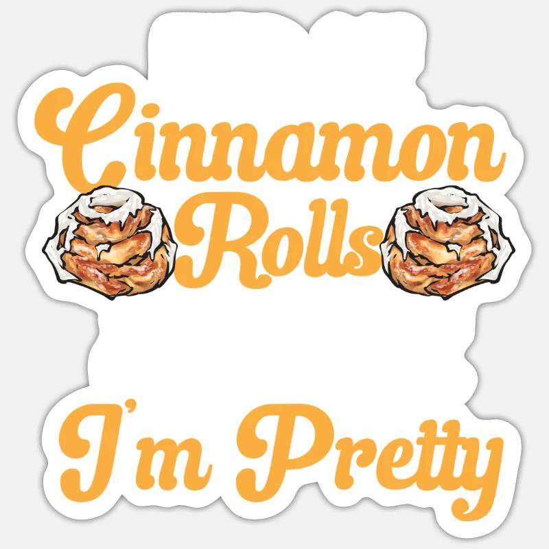 Cinnamon roll - Sticker size S (10 x 10 cm) - white matte