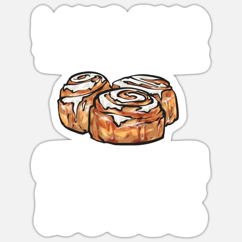 Cinnamon roll - Sticker size S (10 x 10 cm) - white matte