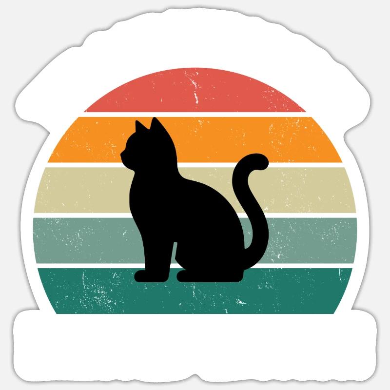Le chuchoteur de chats - Sticker taille S (10 x 10 cm) - blanc mat