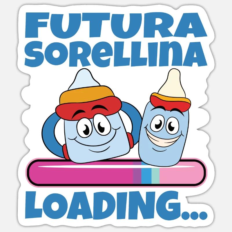 Futura Sorellina 2024 Loading - Sticker size S (10 x 10 cm) - white matte