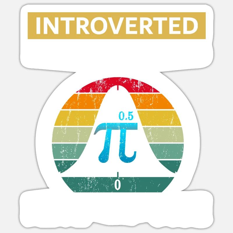 Introverti, mais prêt à discuter de maths | code Sticker taille S (10 x 10 cm)
