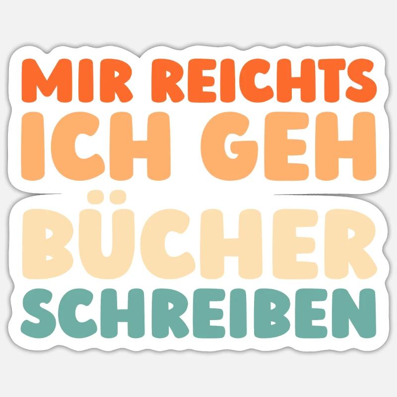 Écrivain Auteur - Sticker taille S (10 x 10 cm) - blanc mat