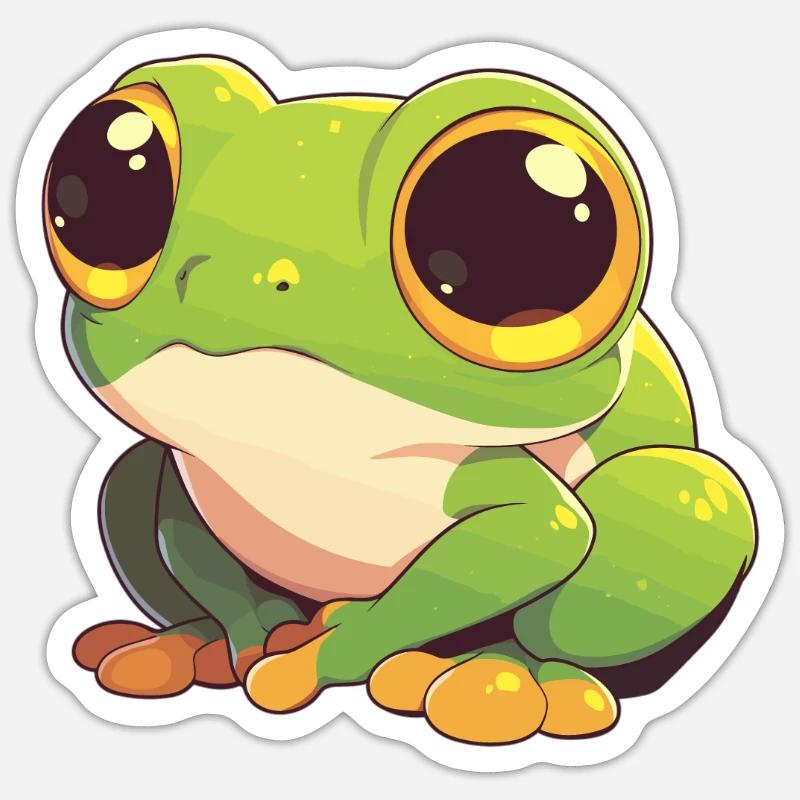 Rainette Baumfrösche Baumfrosch Sticker taille S (10 x 10 cm)