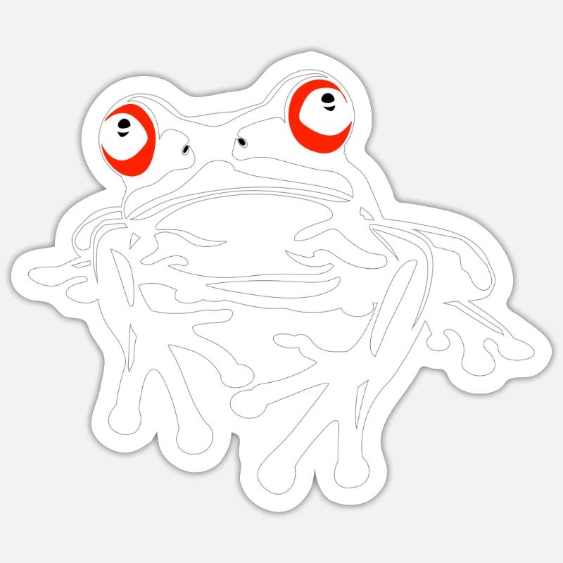 Rainette Baumfrösche Baumfrosch Sticker taille S (10 x 10 cm)