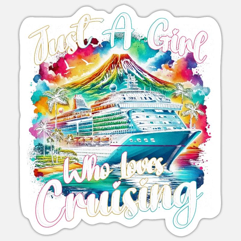 Croisé de croisière - Sticker taille S (10 x 10 cm) - blanc mat
