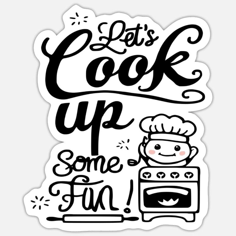 Funny Saying Chef Cooking Chef Baking Gift Sticker size S (10 x 10 cm)