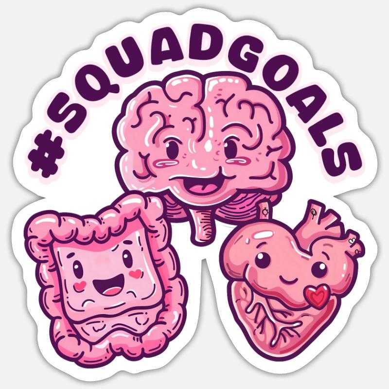 GI-Krankenschwester #SQUADGOALS - Sticker Größe S (10 x 10 cm) - Mattweiß