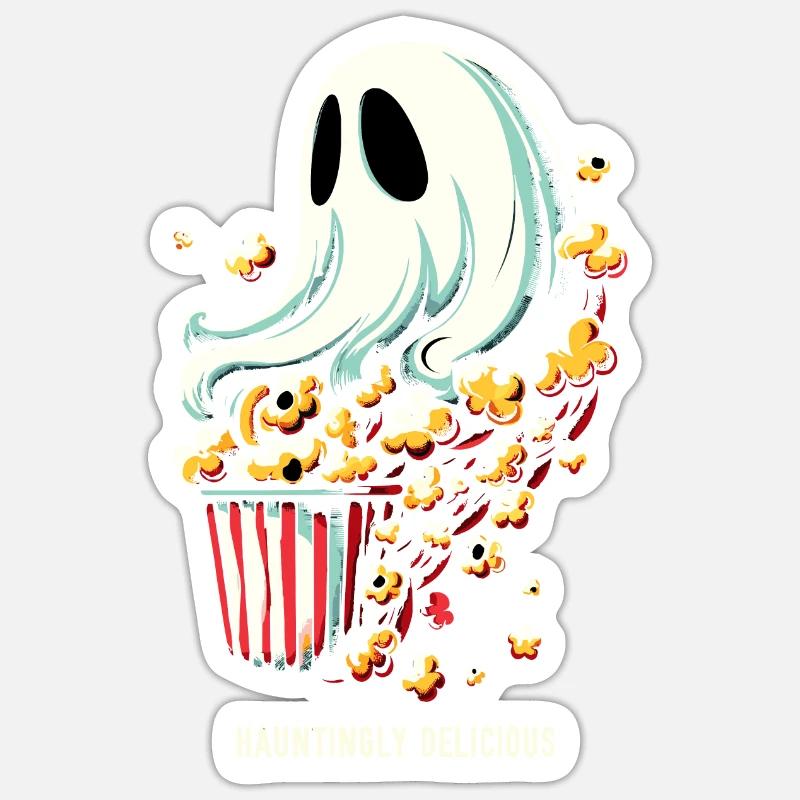 Dicton de pop-corn amusant, pop-corn en rafale - Sticker taille S (10 x 10 cm) - blanc mat