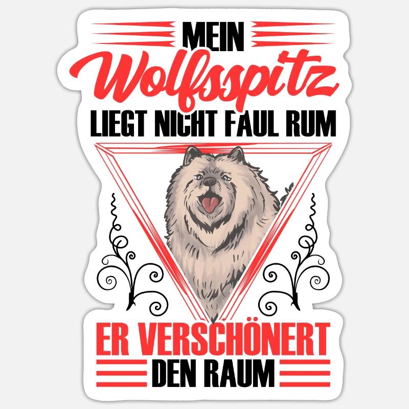 Wolfspitz is not lazy Keeshond Sticker size S (10 x 10 cm)