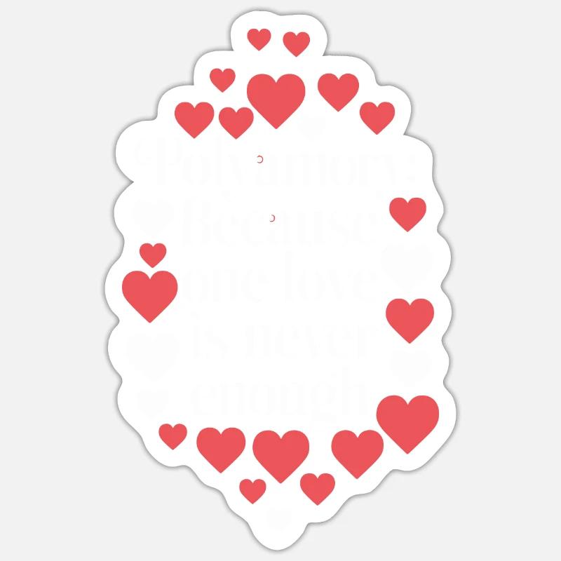 Communauté polyamoureuse Parentalité polyamoureuse Sticker taille S (10 x 10 cm)