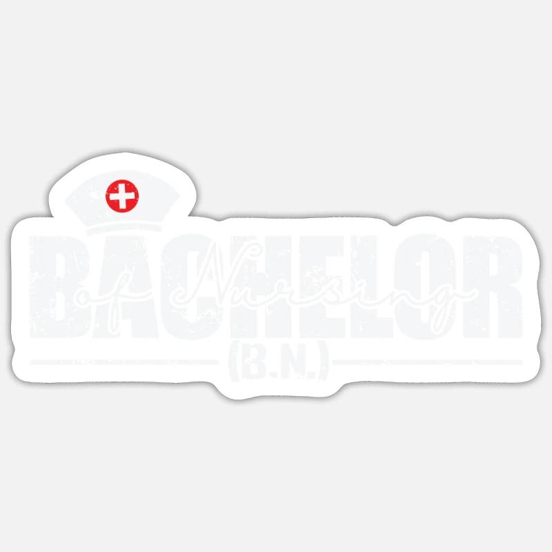 Baccalauréat en sciences infirmières - Sticker taille S (10 x 10 cm) - blanc mat
