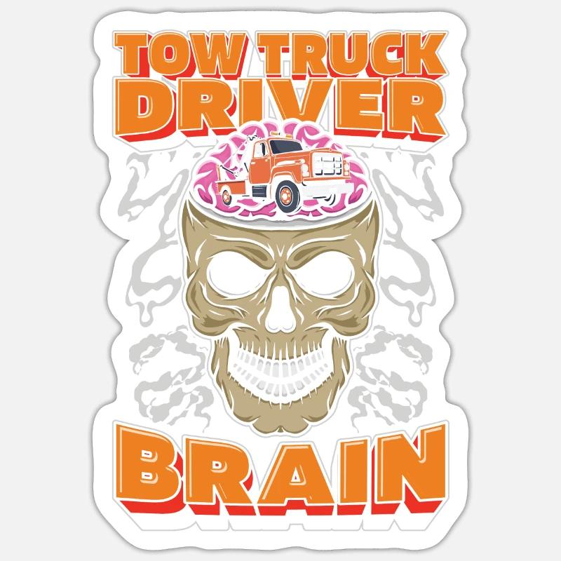 Abschleppdienst Abschlepper Schädel Sticker Größe S (10 x 10 cm)