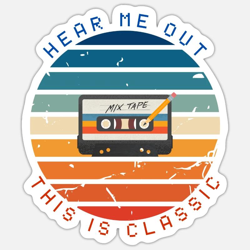Il s’agit d’une conception de cassette classique Sticker taille S (10 x 10 cm)
