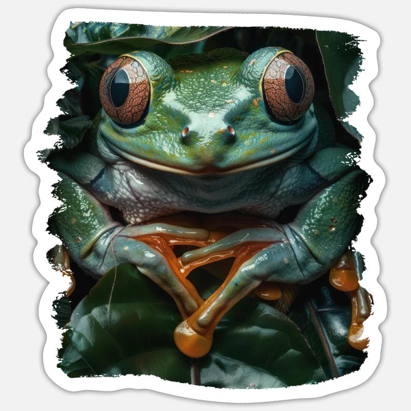 Rainette Baumfrösche Baumfrosch Sticker taille S (10 x 10 cm)