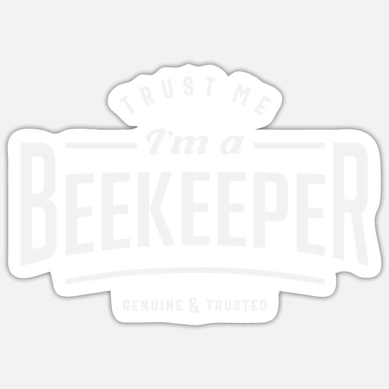Glaub mir, ich bin Imker - Sticker Größe S (10 x 10 cm) - Mattweiß