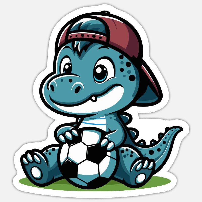 DINO - Sticker taille S (10 x 10 cm) - blanc mat