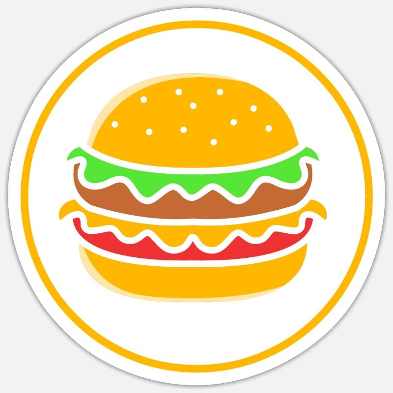 Cheeseburger - Sticker size S (10 x 10 cm) - white matte