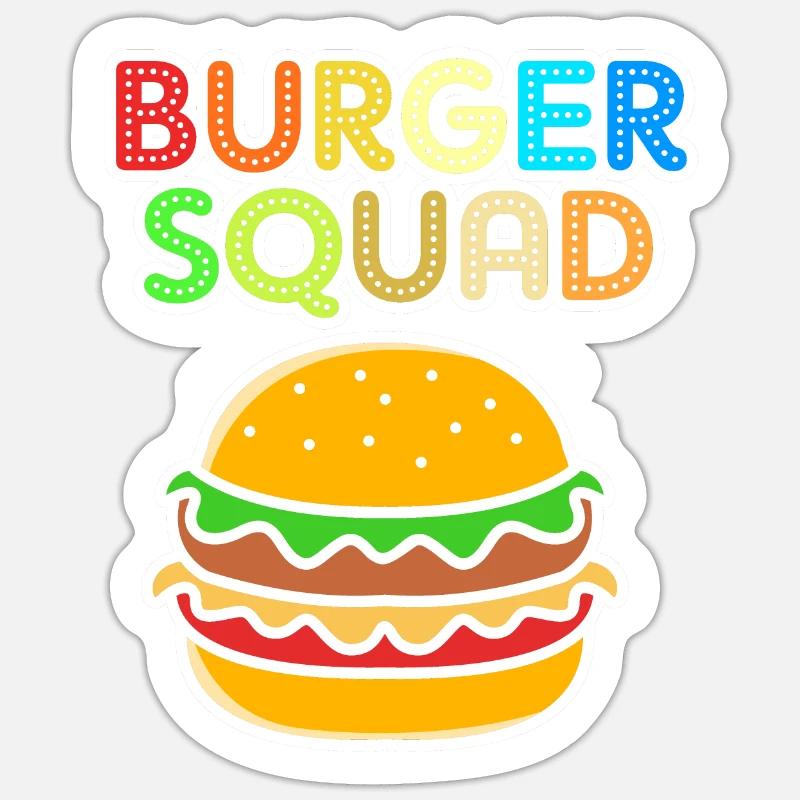 Cheeseburger Burger Sticker size S (10 x 10 cm)