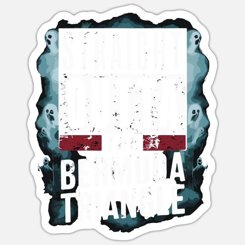 Mysterious disappearances in the Bermuda Triangle Sticker size S (10 x 10 cm)