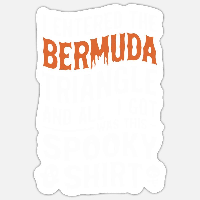 Mysterious disappearances in the Bermuda Triangle Sticker size S (10 x 10 cm)