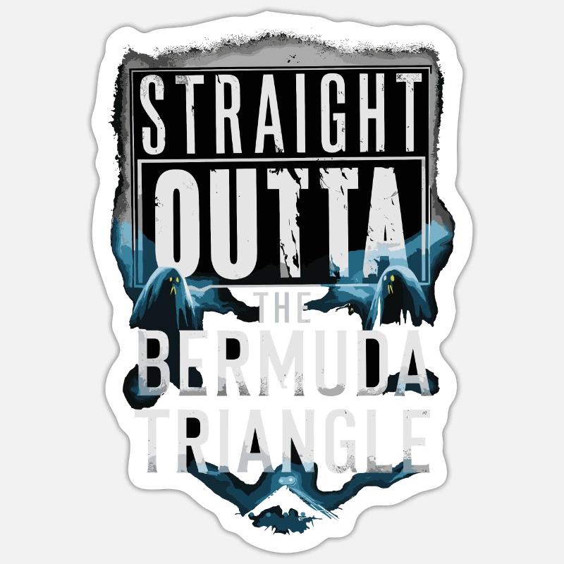 Mysterious disappearances in the Bermuda Triangle Sticker size S (10 x 10 cm)