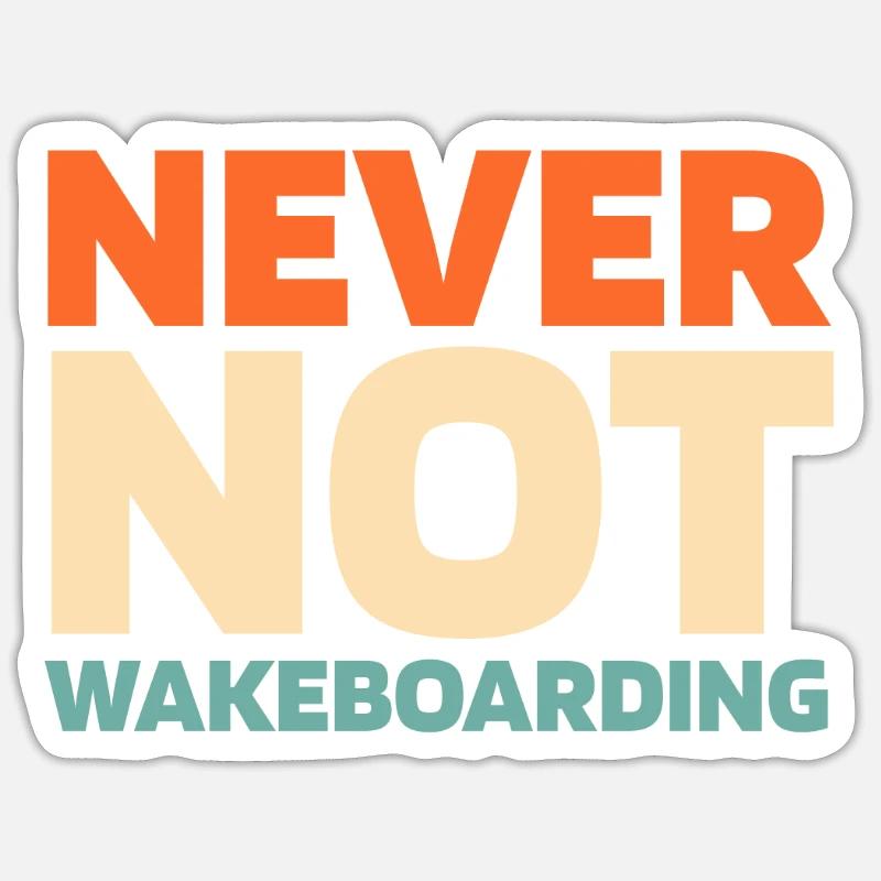 Wakeboard Wakeboarder Sticker taille S (10 x 10 cm)