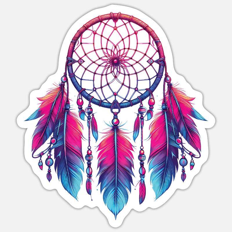 Native American Native Dreamcatcher - Sticker size S (10 x 10 cm) - white matte