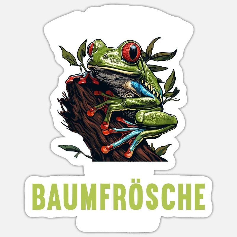 Tree Frog Baumfrösche Baumfrosch - Sticker size S (10 x 10 cm) - white matte