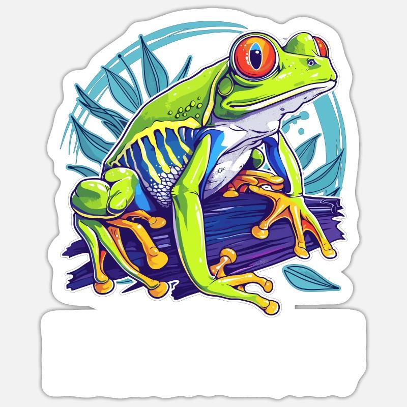 Tree Frog Baumfrösche Baumfrosch - Sticker size S (10 x 10 cm) - white matte