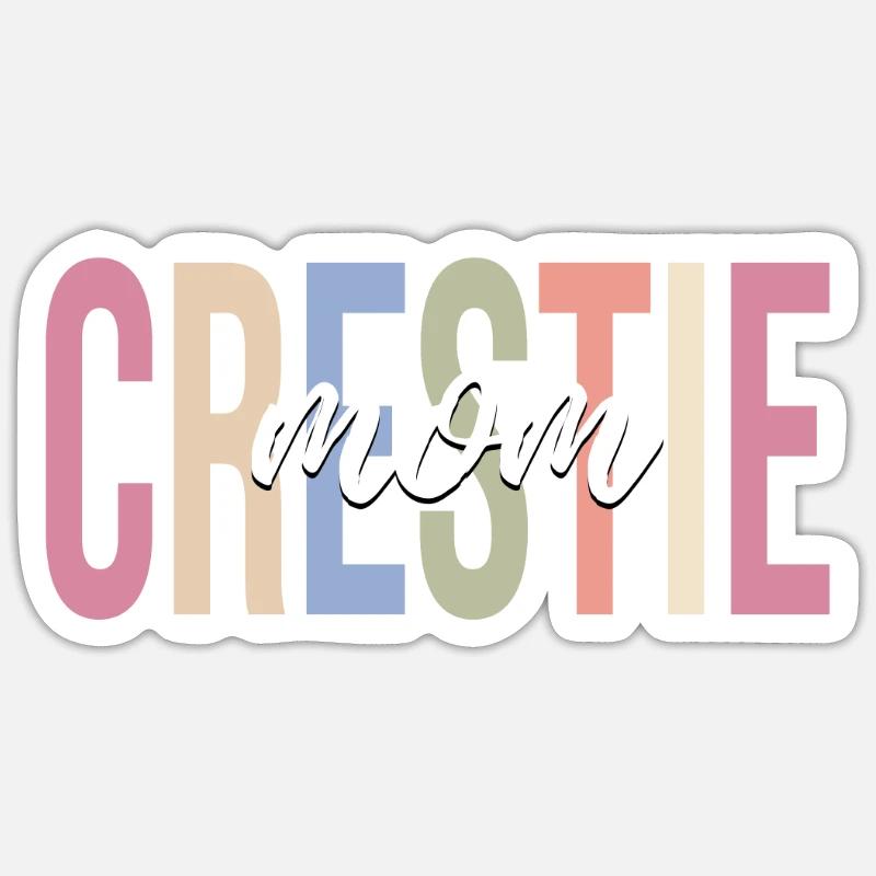 Haubengecko - Sticker taille S (10 x 10 cm) - blanc mat