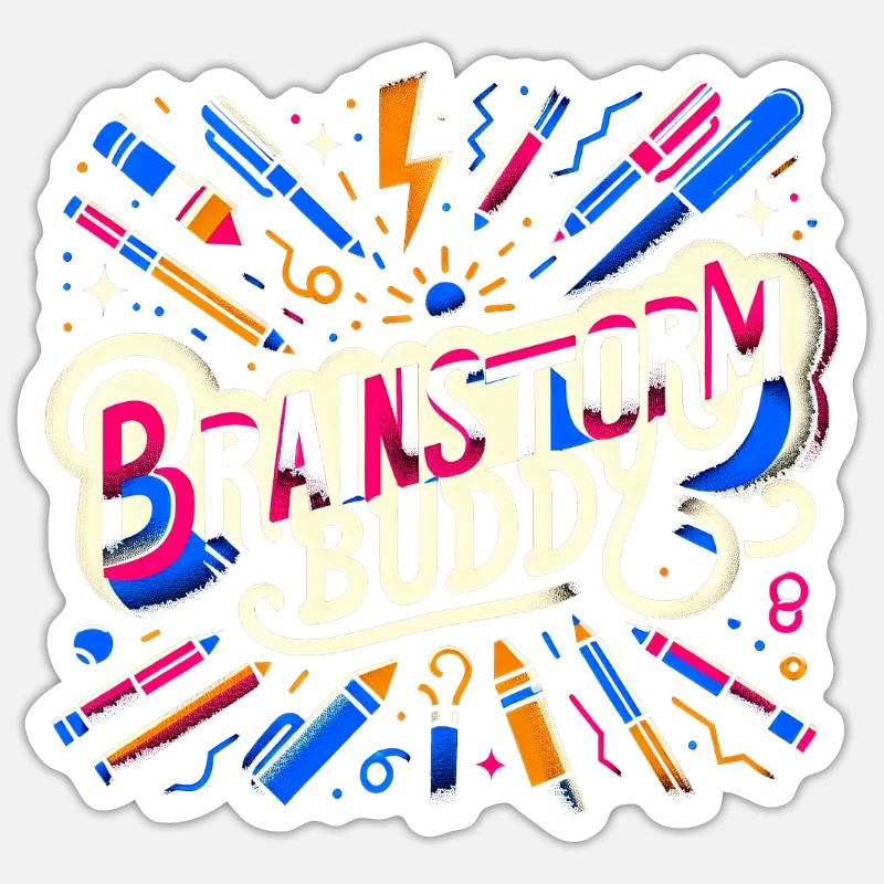 Brainstorm Buddy 10 Sticker size S (10 x 10 cm)