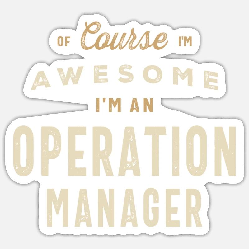 Awesome Operation Manager - Sticker size S (10 x 10 cm) - white matte